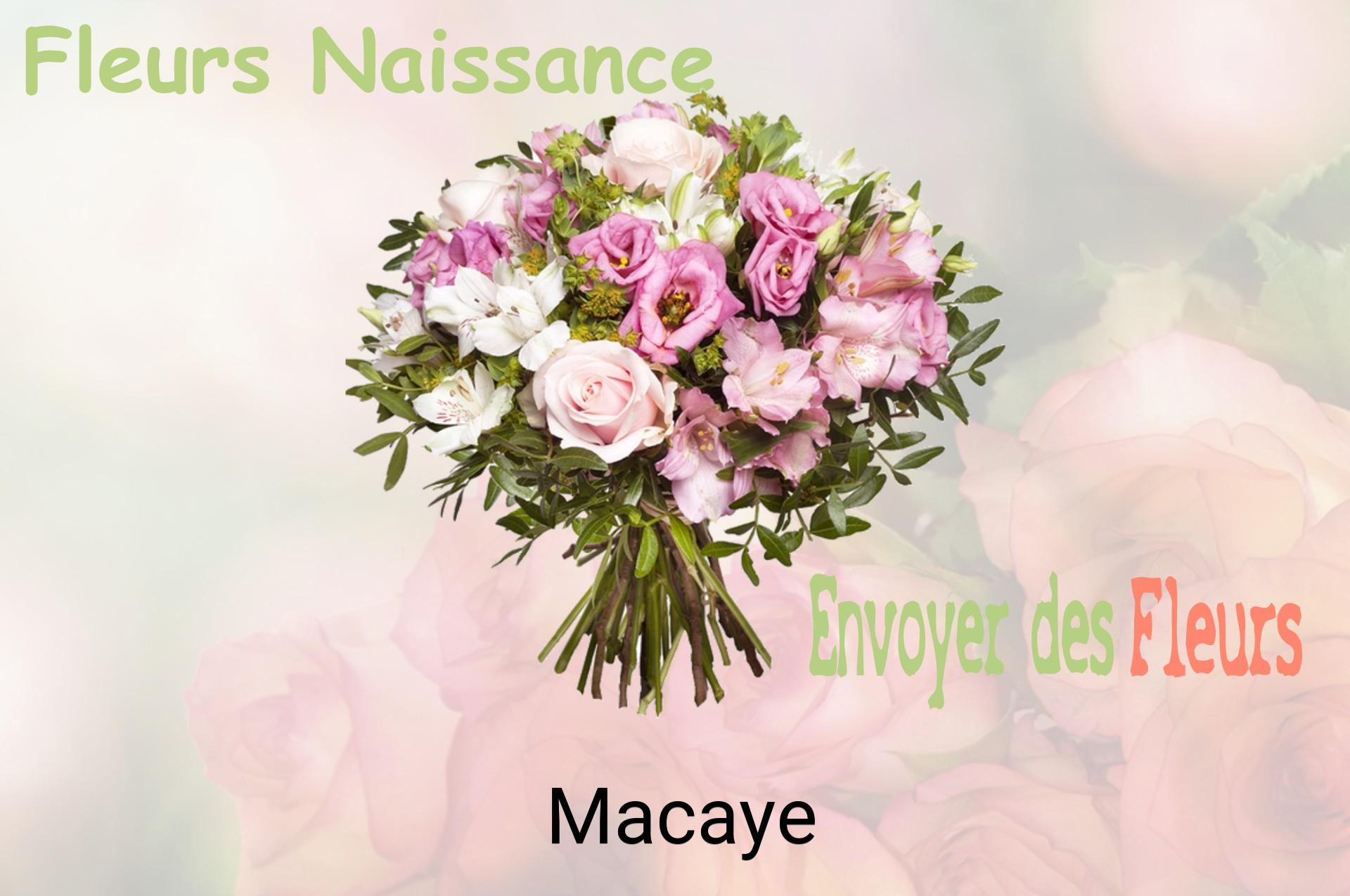 Bouquet de fleurs de naissance livré à Macaye